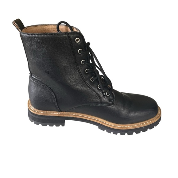 Oasis Society Black lace up combat boot size 7.5 vegan leather EUC - Picture 7 of 15